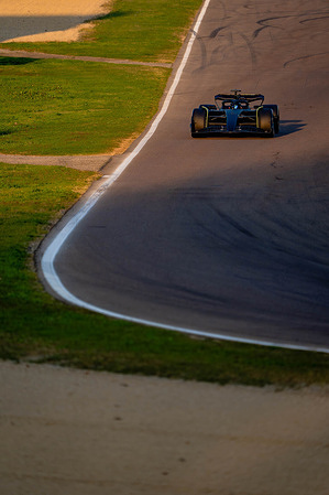 Cadillac F1Team's Mexican driver Sergio Perez, testing Ferrari SF23 at the Enzo e Dino Ferrari International Circuit.