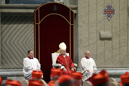 Pope Leo XIV presides over the celebration of the Mass of Good Friday, the Passion of Christ at the Altar of Confession in St. Peter's Basilica. The Passion of Christ represents the sum of the physical and spiritual sufferings endured by Jesus in the final days of his life, culminating in his death on the cross. It is the heart of the Christian faith: an act of supreme love for the salvation of humanity, the forgiveness of sins, and redemption from evil.