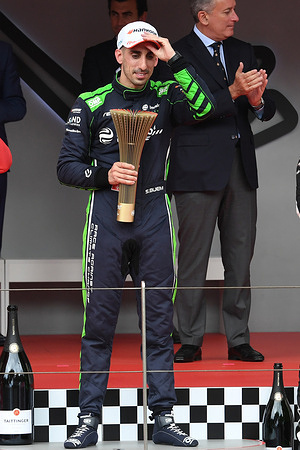 Sébastien Buemi attends the Monaco E-Prix Round 7 Podium-Ceremony 2025 FIA Formula E World Championship at Circuit de Monaco.