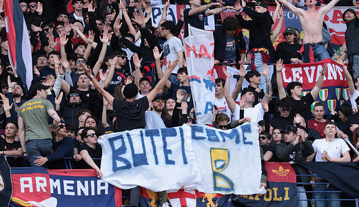 Genoa CFC's fans seen during the Italian Serie A soccer match between Hellas Verona and Genoa CFC at Marcantonio Bentegodi Stadium. Final score; Hellas Verona 0 : 2 Genoa CFC.