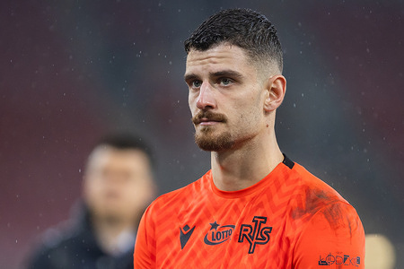 Veljko Ilic of Widzew seen during the Polish PKO BP Ekstraklasa League match between Widzew Lodz and Legia Warszawa at Widzew Lodz Municipal Stadium. Final score; Widzew Lodz 1 : 1 Legia Warszawa.