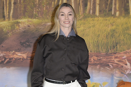 Eleonora Abbagnato attends the green carpet of Diney movie Jumpers Un salto tra gli animali at The Space Cinema.