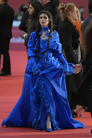 Zoe Bleu Sidel attends the red carpet of movie Dracula l'amore perduto at Auditorium Parco della Musica during Rome Film fest 2025.