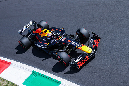 Max Verstappen of Netherlands and Oracle Red Bull Racing EB21 (1) seen during the F1 Grand Prix of Italy 2025 - Free Practice 3 at Autodromo Nazionale Monza.