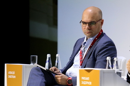 Alexey Zabotkin, Deputy Chairman of the Bank of Russia seen during the session Growth, demand and potential: how they are affected by PREP of the Financial Congress of the Bank of Russia at The new stage of the Alexandrinsky Theater.