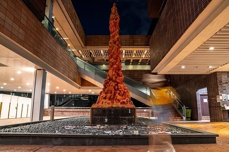 A view of the Pillar of Shame.
Standing at eight-meters tall, the Pillar of Shame statue in the University of Hong Kong commemorates student protesters who lost their lives during the Tiananmen Square massacre.