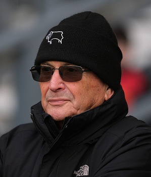 Derby County fan seen during the EFL Championship Football match between Derby County and Portsmouth at Pride Park Stadium. Final score; Derby County 1-1 Portsmouth