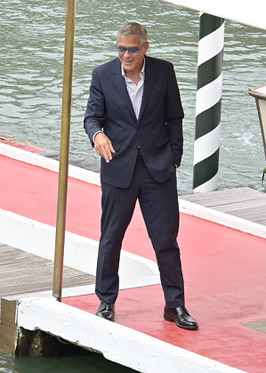 George Clooney's attends the red carpet first day during the Venice film festival 2025.