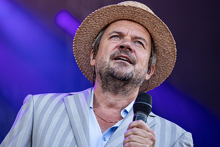 Danish singer and songwriter Peter Sommer performs live on the Over Havet stage at SYD for Solen 2025. Syd For Solen or South of the Sun takes place in Valbyparken in Copenhagen on August 7, 8, and 9. This will be the 4th edition of the festival.