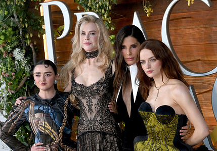 Castmembers Maisie Williams, Nicole Kidman, Sandra Bullock, and Joey King attend the U.S. Premiere Of Warner Bros. Pictures "Practical Magic 2" held at The Village Theater in Westwood, California, USA - 31 August 2026