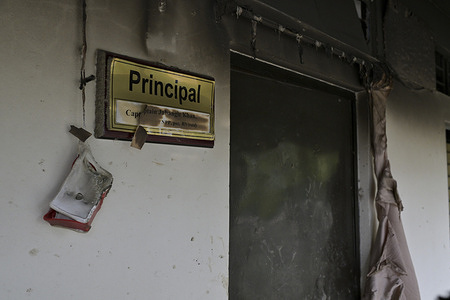 A view inside the school, after a jet crashed into it in Dhaka. A Bangladeshi fighter jet crashed into Milestone School in the capital Dhaka on July 21, 2025, killing at least 20 people and injuring more than 170 in the country's deadliest aviation accident in decades.