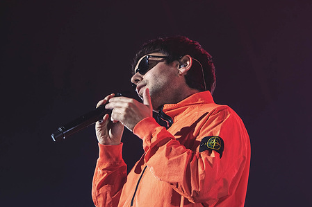 Gazzelle (Flavio Pardini) performs live on stage at Palazzo dello Sport in Rome.