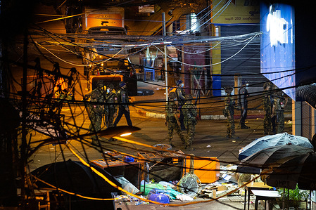 Myanmar military and police seen looking out for residents and protesters hidden in buildings after an anti military coup demonstration.
Myanmar police attacked protesters with rubber bullets, live ammunition, tear gas and stun bombs in response to anti military coup protesters on Friday. Two reported dead.
Myanmar's military detained State Counsellor of Myanmar Aung San Suu Kyi on February 01, 2021 and declared a state of emergency while seizing the power in the country for a year after losing the election against the National League for Democracy (NLD).