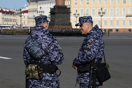 Members of the Russian National Guard on Palace Square during a rehearsal for Victory Day on May 9. The first rehearsal of parade units on foot took place on Palace Square in St. Petersburg in preparation for the 81st anniversary of Victory in the Great Patriotic War. Units of the Leningrad Military District, cadets from military academies, and representatives of law enforcement agencies participated in the training. The specialists practiced their marching skills and drill techniques accompanied by a combined military orchestra. On May 9, 1945 (Moscow time), the Act of Unconditional Surrender of Germany came into force. For city residents, this date is inextricably linked with the heroism of the Leningraders who survived the siege.