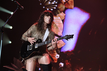 Italian singer, Elisa Toffoli performs live on stage during the “Palasport Live 2026” at Inalpi Arena.