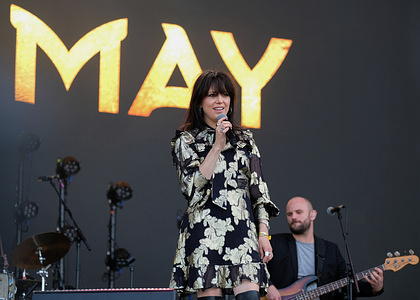 Irish singer, songwriter and multi instrumentalist Imelda Mary Higham, professionally known as Imelda May performs live on stage at the Isle of Wight festival.