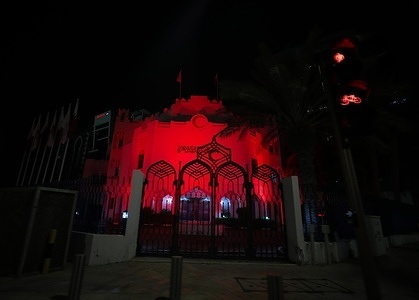 Key buildings and landmarks were illuminated in red to mark World Humanitarian Day and honor humanitarian efforts. The campaign theme was "For Humanity," focusing on respect for international humanitarian law, the protection of civilians, humanitarian workers, medical personnel, ensuring the safe and unimpeded delivery of aid.