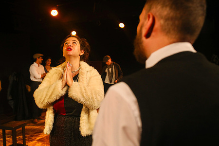 Yasmin Wakin, a student actress at the CAL theater school, performs in “Mephisto”. The show, directed by Anna Helena Madruga, tells the story of Hendrik Höfgen, an actor who sells his soul to the devil, by joining the rising Nazis in the 1930s. It is adapted from the novel Mephisto by German author Klaus Mann. CAL, casa das artes de Laranjeiras, is a theater school founded in 1982 in Rio de Janeiro. It is one of Brazil's most renowned private drama schools.