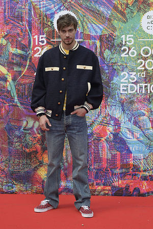 Lorenzo Zurzolo attends the photocall of "Squali" movie during the Rome Film Fest 2025 at Auditorium Parco Della Musica.