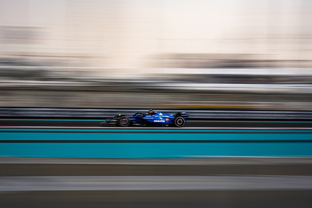 Atlassian Williams Racing F1 Team's Spanish driver Carlos Sainz during the free practice one of the Formula 1 Abu Dhabi Grand Prix 2025 at Yas Marina Circuit.