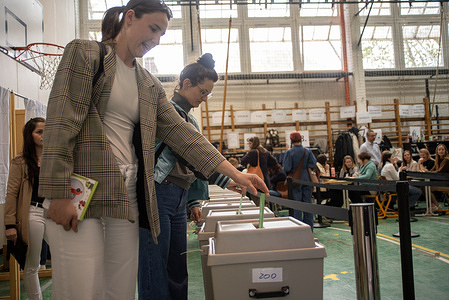 Voters cast their votes at the polling station. Millions of Hungarians around the world casted their votes. The polling stations are very busy in Hungary. According to the statistics new attending record is going to happen on the election.