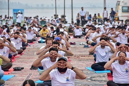 Participants perform yoga during a mass yoga session on International Yoga Day in Srinagar. International Yoga Day 2025 is being celebrated today, June 21st, with the theme "Yoga for One Earth, One Health." This year’s theme emphasizes the connection between individual well-being and planetary health, reflecting the Indian philosophy of "Sarve Santu Niramaya" (May all be free from disease). It also aligns with the broader vision of "One Earth, One Family, One Future" from India’s G20 Presidency, promoting the idea that personal health through yoga contributes to a healthier planet.