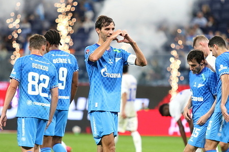 Aleksander Erokhin of Zenit seen during the 3rd round of Stage 1 of the Russian Cup football match between Zenit Saint Petersburg and Dynamo Makhachkala at Gazprom Arena. Final score; Zenit 3:0 Dynamo.