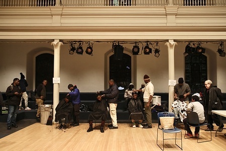 Migrants are getting haircuts at St Mark's Church in-the-Bowery's weekly Immigrant welcome center. Every week, St. Mark's Church in-the-Bowery in Manhattan, New York, provides legal and administrative advice and distributes basic necessities to dozens of immigrants, mostly West African asylum seekers. Prior to Donald Trump's inauguration on January 20, schools, hospitals and churches were considered “sensitive locations” that could not be targeted by Immigration and Customs Enforcement operations. But the day after taking office, the Trump administration ended this thirty-year-old policy, leaving the way clear for immigration raids. An interfaith union, including 27 Christian and Jewish congregations has launched a lawsuit against the Trump administration claiming a violation of the First Amendment to the US Constitution and a federal Religious Freedom Restoration Act.