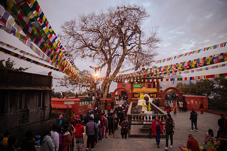 Devotees gather to offer their prayer during the Saraswati Puja Festival. Basantapanchami, or Saraswati Puja, is a day for students to worship Saraswati, the goddess of knowledge and learning. Young children are also given their first reading and writing lesson on this day.