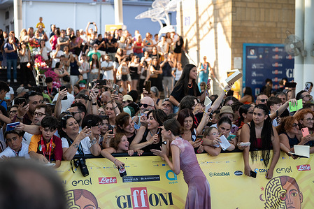 Marta Filippi attends the Blue Carpet at the 55th Giffoni Film Festival 2025.