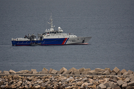 View of a Maritime Affairs Patroller in Marseille.