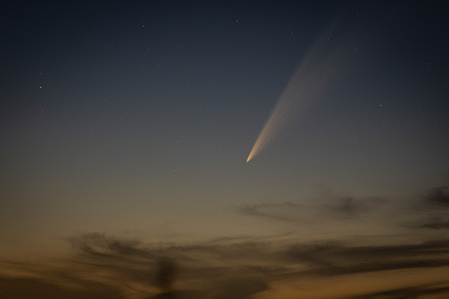 The Comet C/2024 G3 (Atlas) is visible over a rural area near Firmat, Argentina. The G3 comet is the brightest in 20 years, and can still be spotted with the naked eye in places with no light pollution.