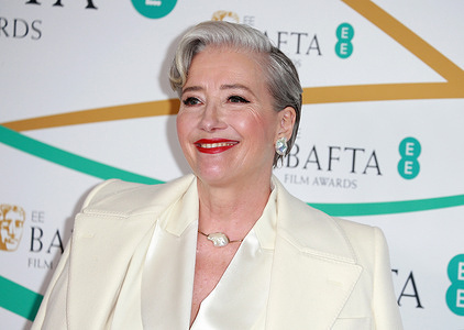 Emma Thompson attends the EE BAFTA Film Awards 2023 at The Royal Festival Hall in London.
