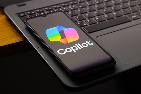 In this photo illustration, the Copilot AI (Microsoft) logo is seen displayed on a smartphone screen.