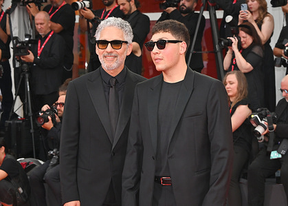 Beppe Fiorello attends the red carpet first day during the Venice film festival 2025.