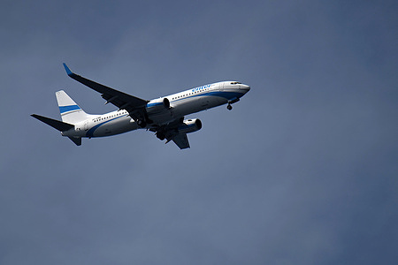 Enter Air plane arrives at Marseille Provence Airport.