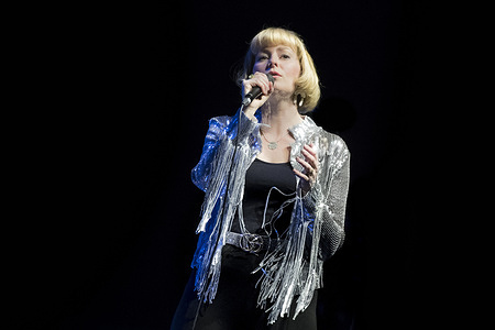 Canadian folk pop singer-songwriter based in Halifax, Nova Scotia, Jenn Grant, performs at a sold out show at Massey Hall in Toronto.