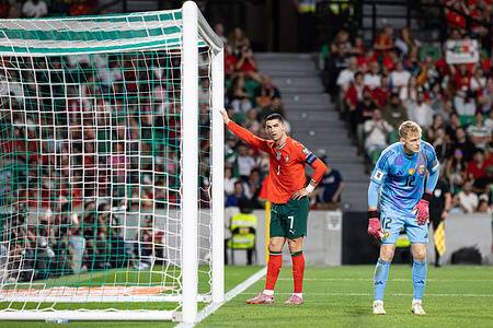 Cristiano Ronaldo of Portugal seen during the FIFA World Cup 2026 Qualifier match between Portugal and Hungary at Estadio Jose Alvalade. Final score Portugal 2 : 2 Hungary