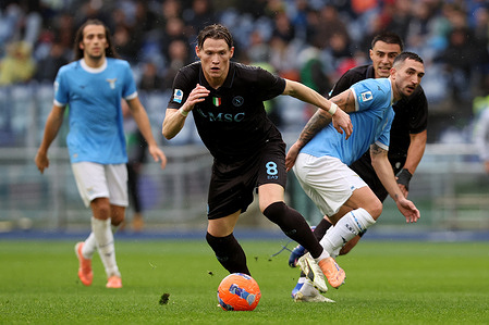 Scott Mctominay of S.S.C. Napoli seen in action during the Serie A Enilive 2025-2026 football match between S.S. Lazio vs S.S.C. Napoli at Olympic Stadium. Final result match: S.S. Lazio 0 - 2 S.S.C. Napoli