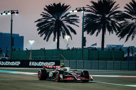 Moneygram Haas F1 Team's German driver Niko Hulkenberg seen during the free practice two at the Yas Marina Circuit for the Formula One Abu Dhabi Grand Prix.