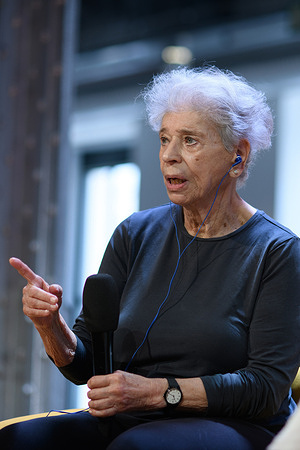 American writer Vivian Gornick speaks as she presents her book WHY SOME MEN HATE WOMEN at the Telefónica Foundation.