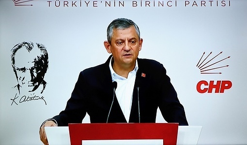 Ozgur Ozel, leader of the Republican People's Party (CHP), is seen speaking at a press conference. A court in Turkey has ruled that the last general congress of the main opposition Republican People's Party (CHP) was declared invalid and Chairman Ozgur Ozel and the party administration were dismissed. With the decision, the leadership of the party was given to the former Chairman, Kemal Kilicdaroglu. CHP Chairman Ozgur Ozel stated at a press conference that they did not recognize the decision and would not leave the headquarters building and called on their supporters to resist.