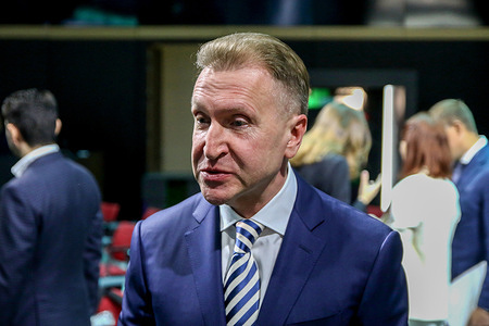 Igor Shuvalov, Chairman, VEB.RF, attends a session on Business-Contact with Vladimir Soloviev in the framework of the St. Petersburg International Economic Forum 2023 (SPIEF 2023).