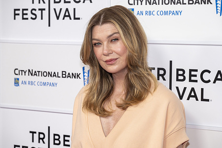 Ellen Pompeo attends "Storytellers: Ellen Pompeo in Conversation with Katie Couric" during the 2025 Tribeca Festival at Spring Studio on June 14, 2025 in New York City.