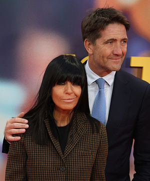 Claudia Winkleman and Kris Thykier attend the "Is This Thing On?"UK premiere at the 69th BFI London Film Festival at The Royal Festival Hall.