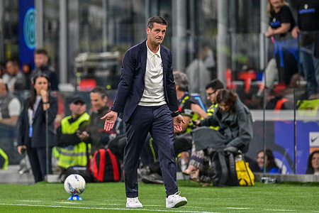 Cristian Chivu, Head Coach of Inter Milan seen during Serie A 2025/26 football match between Inter Milan and Parma at San Siro Stadium. Final score; Inter Milan 2 : 0 Parma.