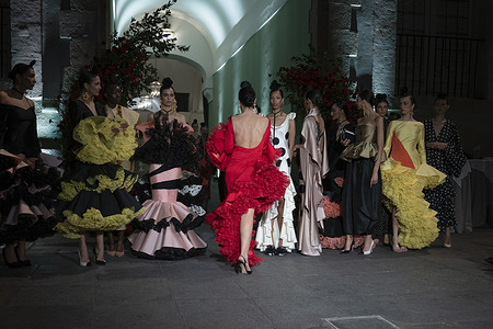 A model walks the runway wearing a design by Juana Martín during the MadridEsModa Fashion Week de Madrid at the Academia San Fernando.