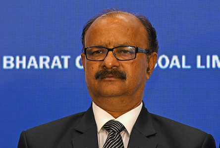 Manoj Kumar Agarwal, Chairman and Managing Director (CMD), Bharat Coking Coal Limited (BCCL) poses for a photo after the press conference to announce its Initial Public Offer (IPO) in Mumbai. The bid/offer for the public to subscribe opens on 9th January 2026 and closes on 13th January 2026 with a price band of Rs.21/- (USD 0.23) to Rs.23/- (USD 0.25) per equity share.