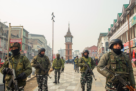 Indian paramilitary personnel patrol along a road in Srinagar ahead of Supreme Court's verdict on Article 370. India’s top court on Monday upheld the government’s controversial 2019 decision to revoke the special status of Jammu and Kashmir, also ruling that the disputed Muslim-majority territory should regain its state designation with local elections to be held next year. Four years ago, Indian Prime Minister Narendra Modi’s ruling Bharatiya Janata Party (BJP) scrapped Article 370, a constitutional provision that granted special status to the former state, including the power to have its own constitution, flag and autonomy over all matters, save for certain policy areas such as foreign affairs and defense.