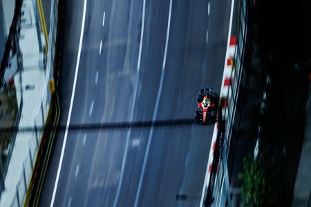 Lewis Hamilton of Great Britain drives the (44) Scuderia Ferrari HP SF-26 during the qualifying ahead of the F1 Grand Prix of Singapore at the Marina Bay Street Circuit.